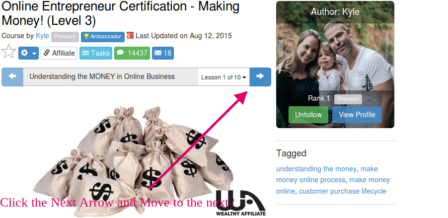 This is an Image Showing Wealthy Affiliate Certifications Courses Step-by-step Training