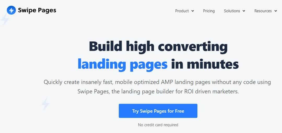 Swipe Pages Landing Page Builder Software