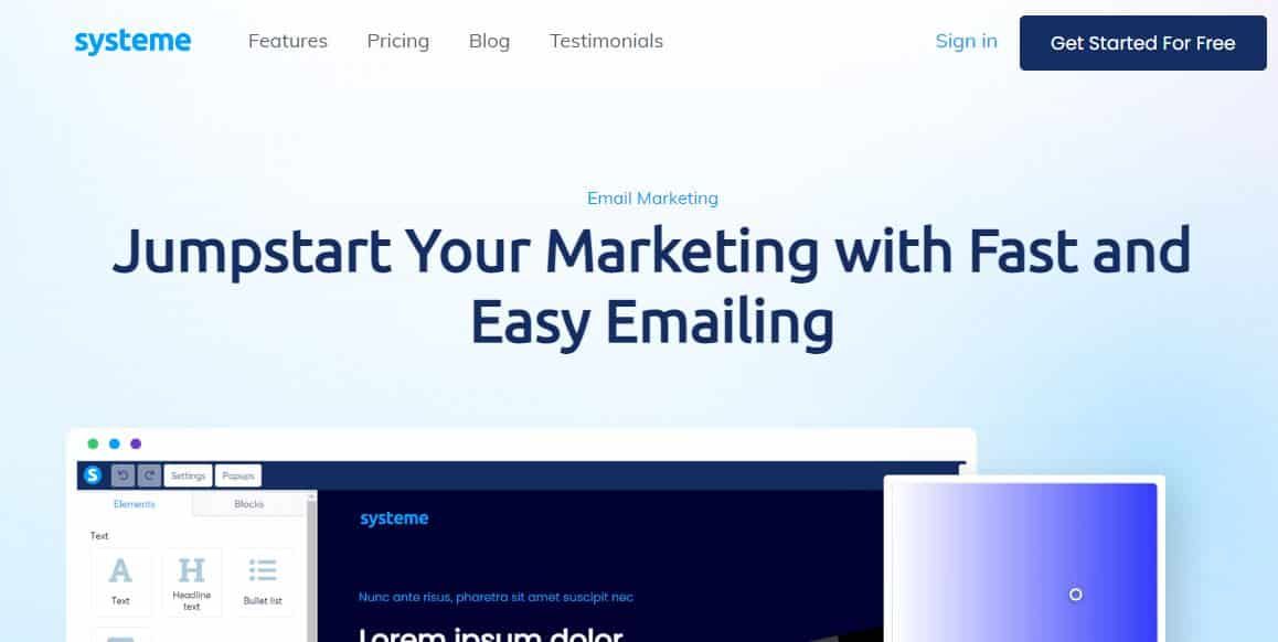 Systeme.Io Email marketing Plartform