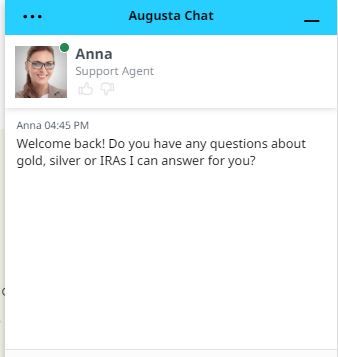 Augusta Precious Metals Live Chat Support